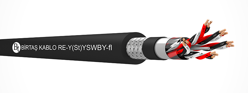 RE-Y(St)YSWBY-fl 70°C / 500 V (~RE-Y(St)YQY-fl) Cu-PVC-OSCR-PVC-SWA-PVC ...